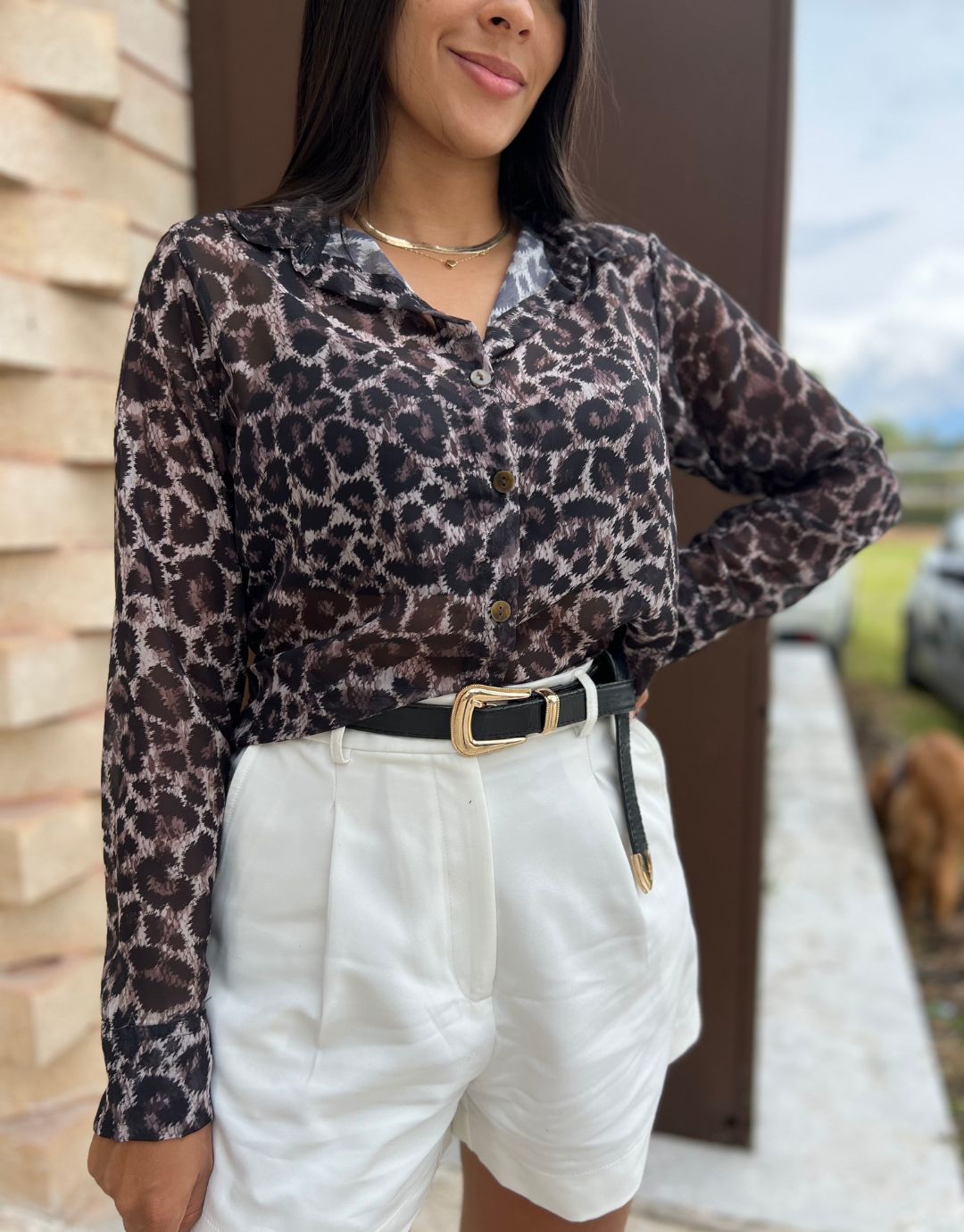 blusa leopardo