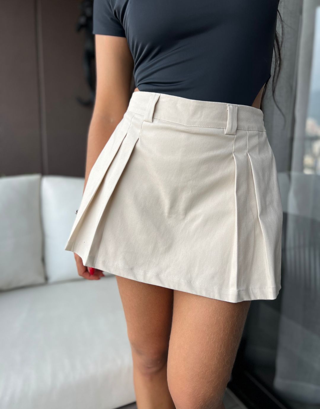 falda short virtuos nude